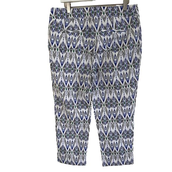 Chicos Brigitte Ikat Crops Size 12 - Picture 1 of 15